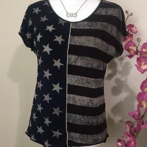 Skinny Minnie small size 4% spandex blouse